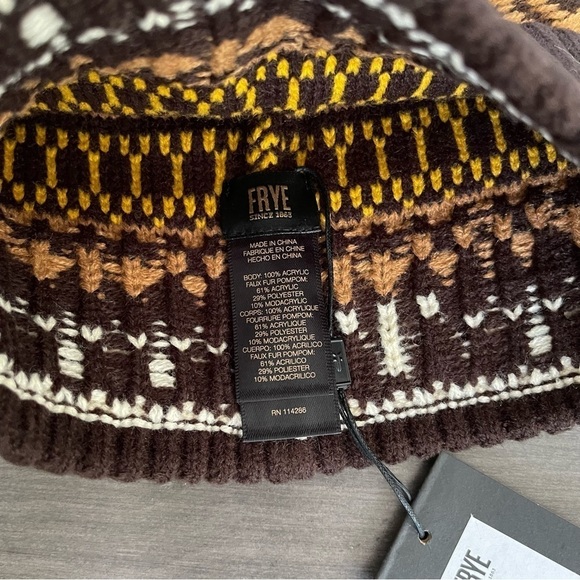 Frye Fair Isle Cuff Beanie with Pom main image 7
